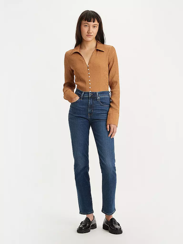 LEVI'S® | Highwaist Jeans Straight Fit 724 | dunkelblau