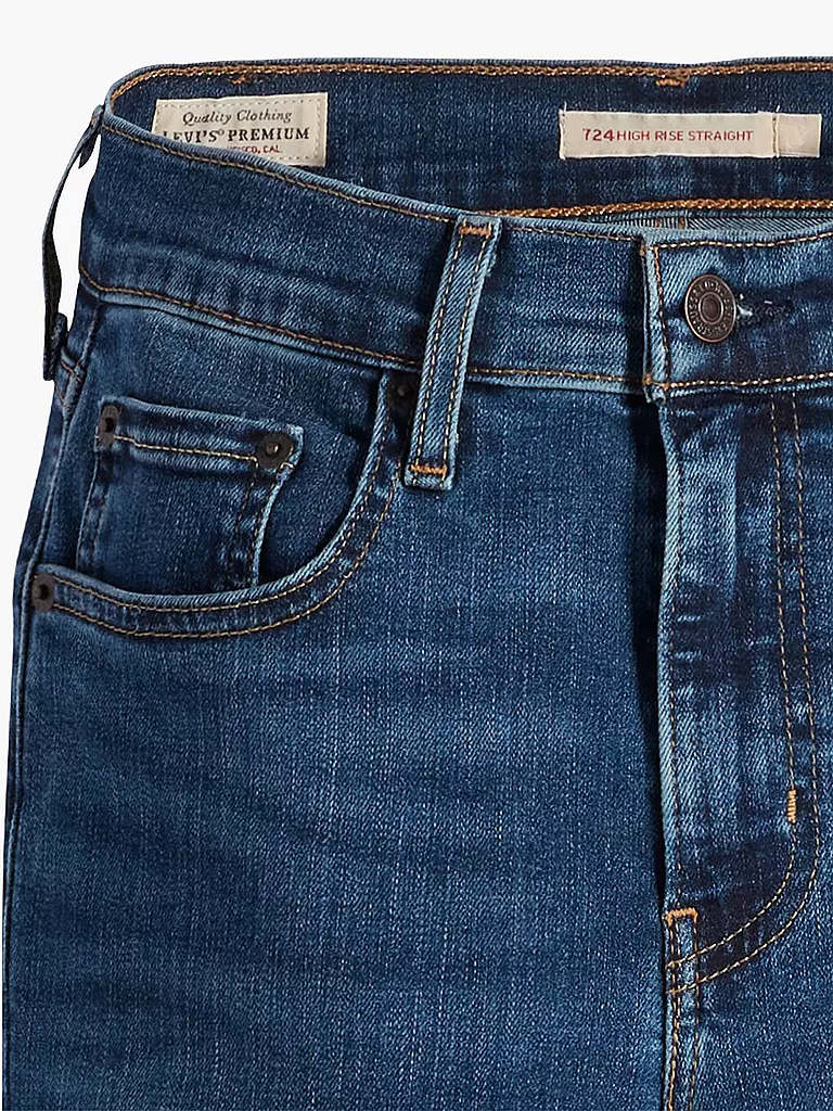 LEVI'S® | Highwaist Jeans Straight Fit 724 | dunkelblau