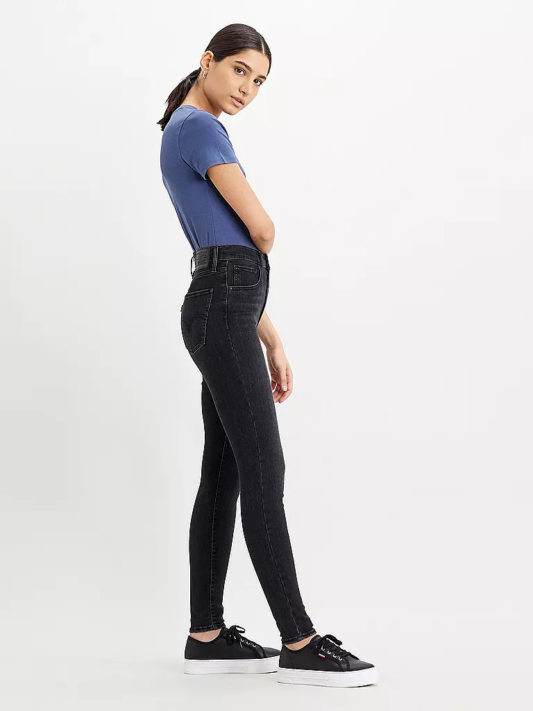 LEVI'S® | Highwaist Jeans Super Skinny Fit MILE | schwarz