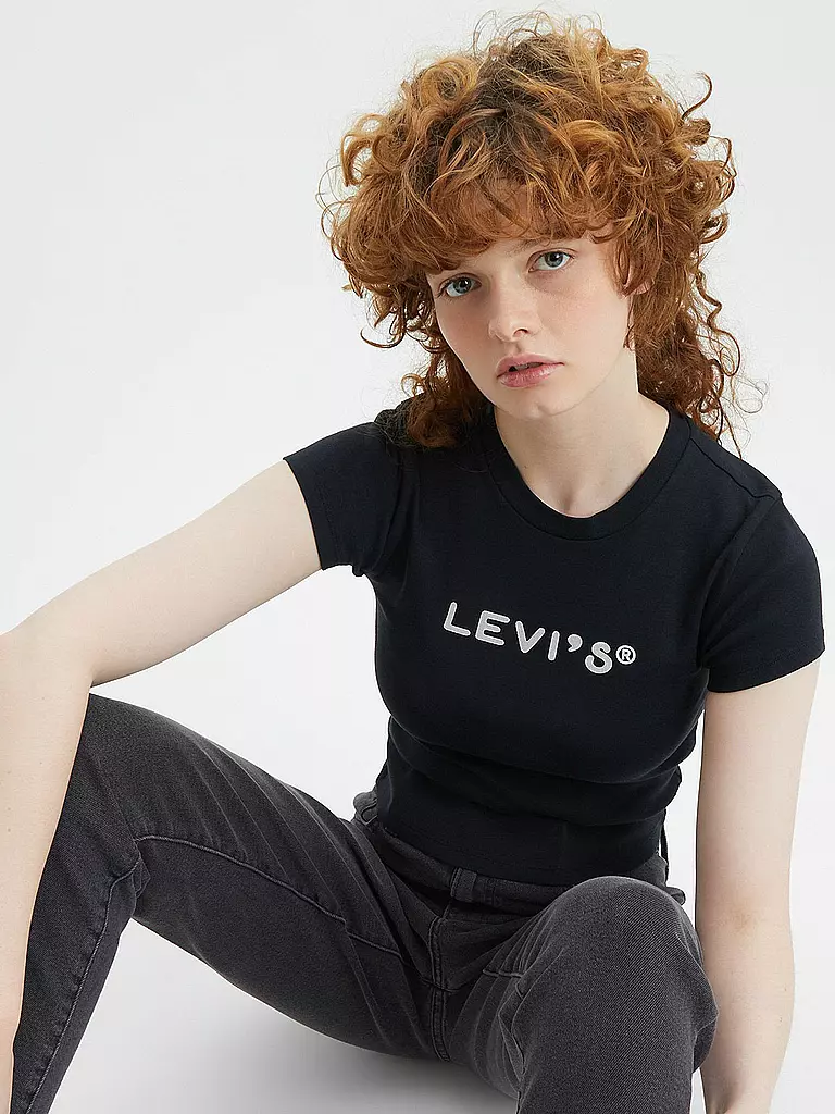 LEVI'S® | T-Shirt - Croptop | schwarz
