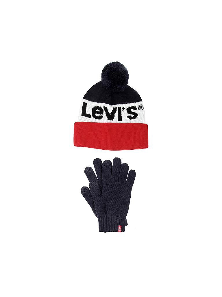 LEVI'S | Geschenkset - Haube und Handschuhe  | blau