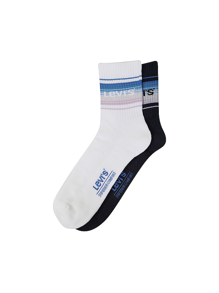 LEVI'S Socken 2-er Pkg. blue combo weiß | 39-42