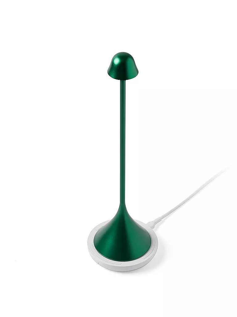 LEXON | LED Lampe STELI 28,6cm Dark-Green | hellblau