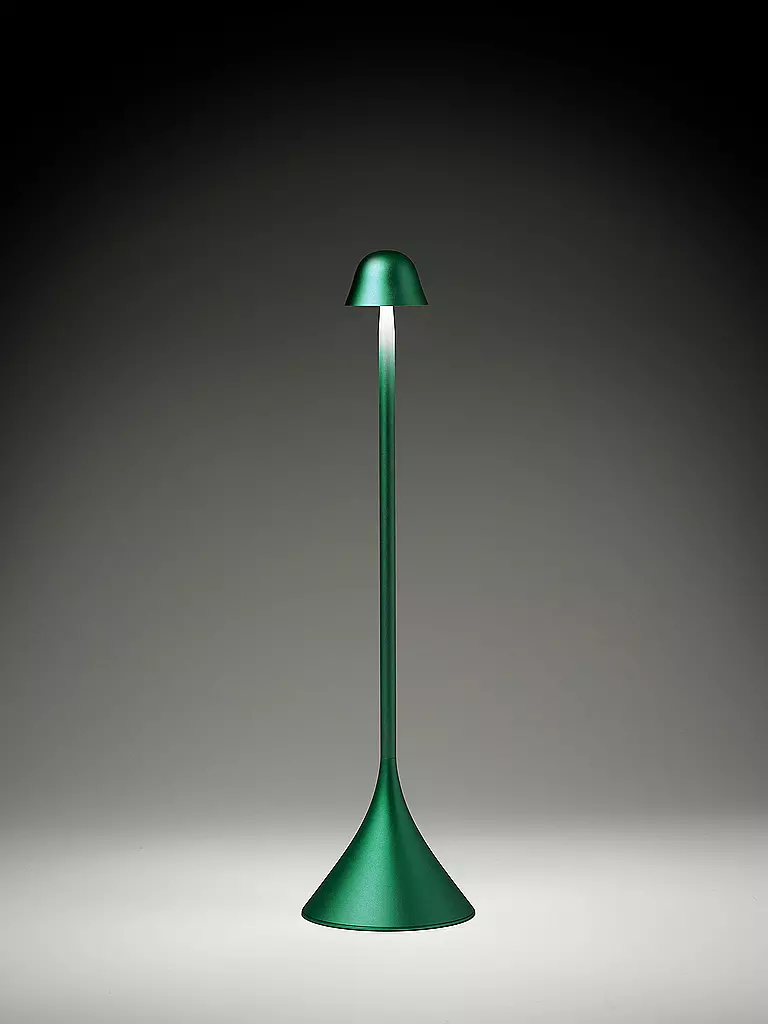 LEXON | LED Lampe STELI 28,6cm Dark-Green | hellblau