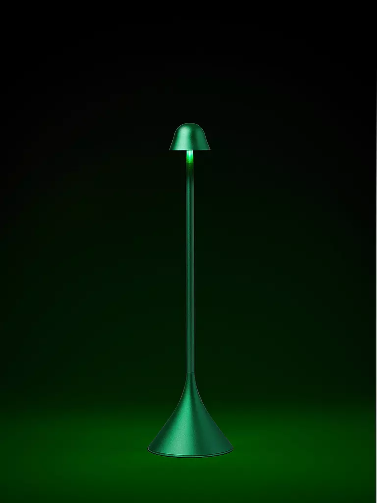 LEXON | LED Lampe STELI 28,6cm Dark-Green | hellblau