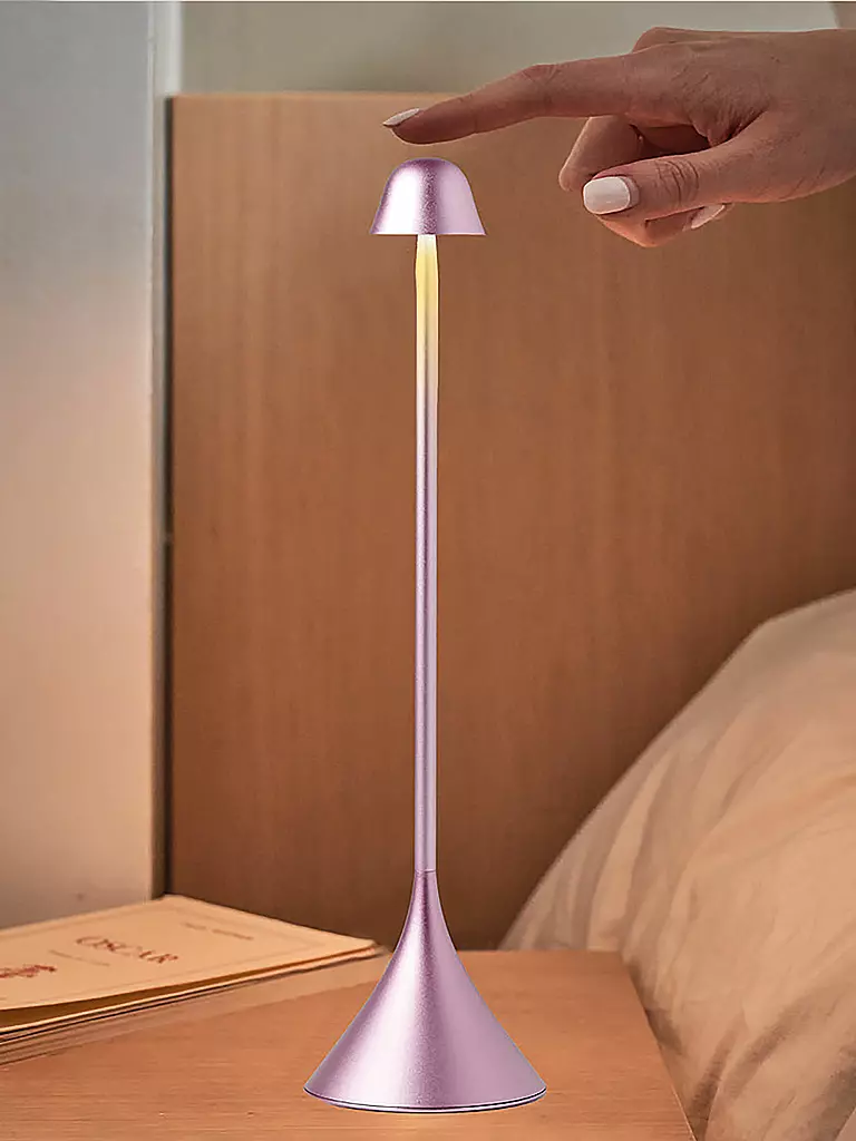 LEXON | LED Lampe STELI 28,6cm Light-Pink | rosa