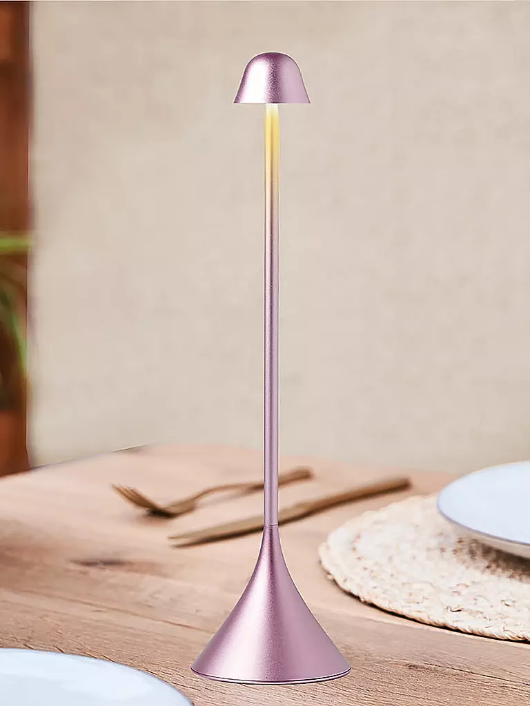 LEXON | LED Lampe STELI 28,6cm Light-Pink | rosa