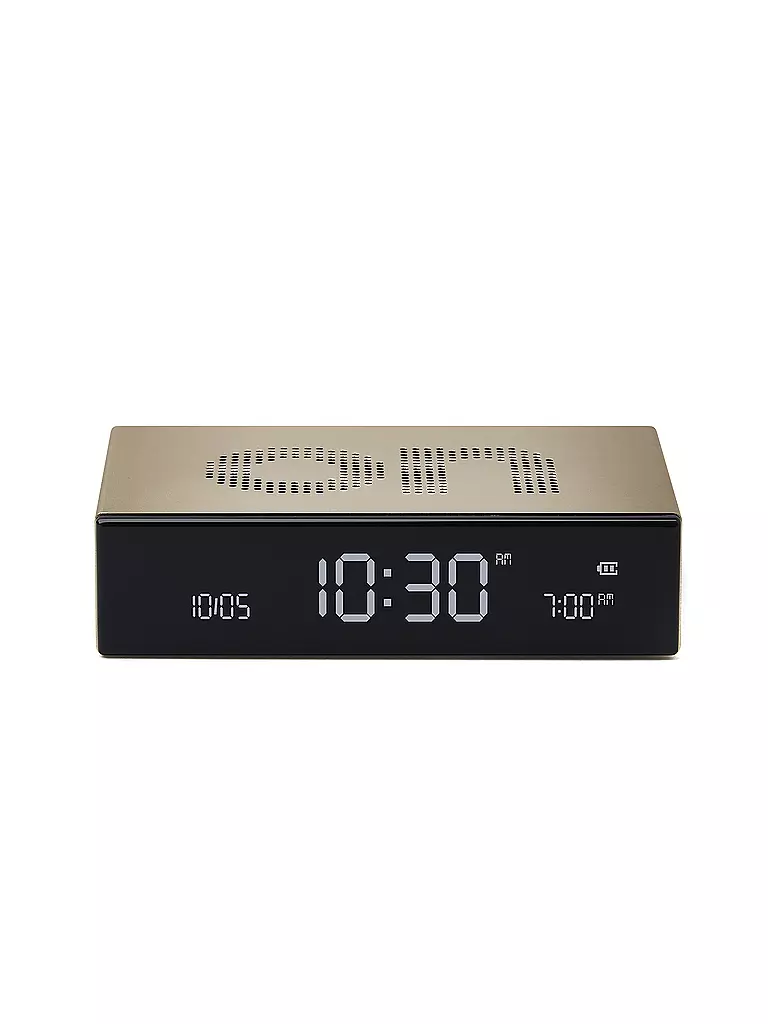 LEXON | Wecker FLIP PREMIUM 10x6,5cm Light Gold | gold