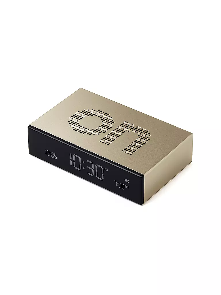 LEXON | Wecker FLIP PREMIUM 10x6,5cm Light Gold | gold