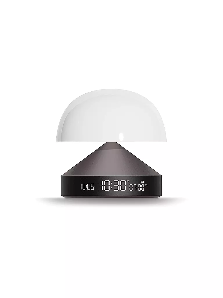LEXON | Wecker MINA SUNRISE 11cm Gun-Metal | grau