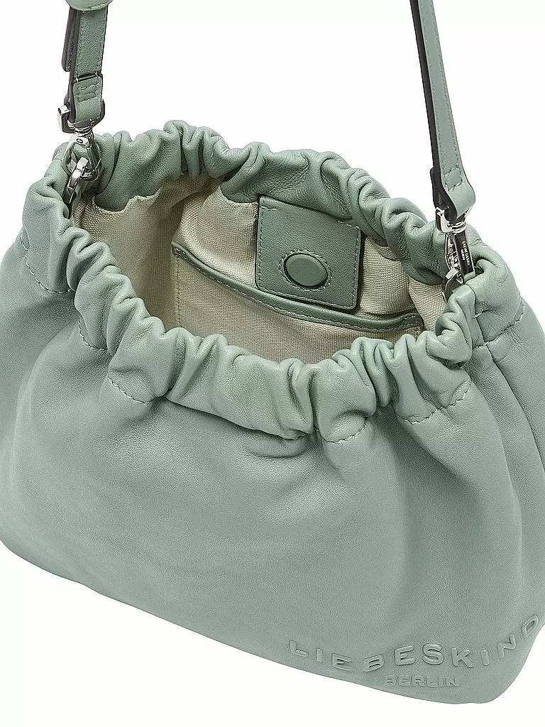 LIEBESKIND BERLIN | Ledertasche - Bucket Bag RUFFLE Small | schwarz