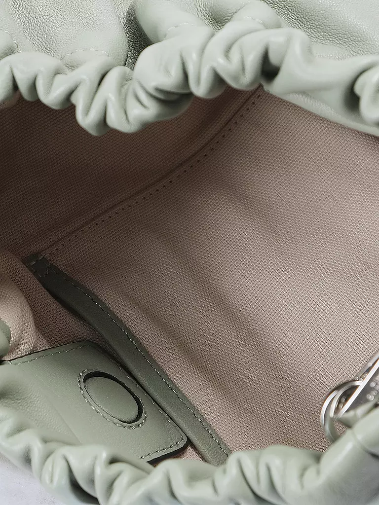 LIEBESKIND BERLIN | Ledertasche - Bucket Bag RUFFLE Small | schwarz