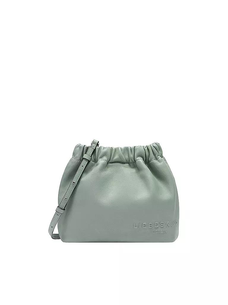 LIEBESKIND BERLIN | Ledertasche - Bucket Bag RUFFLE Small | schwarz