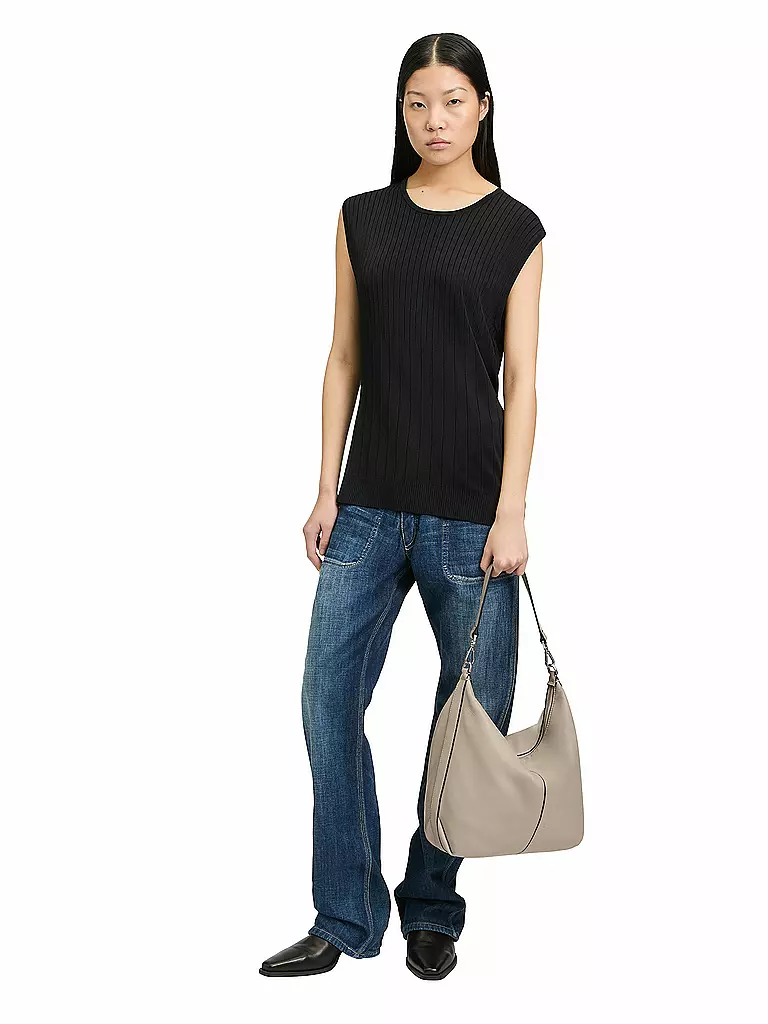 LIEBESKIND BERLIN | Ledertasche - Hobo Bag PARIS Medium | schwarz