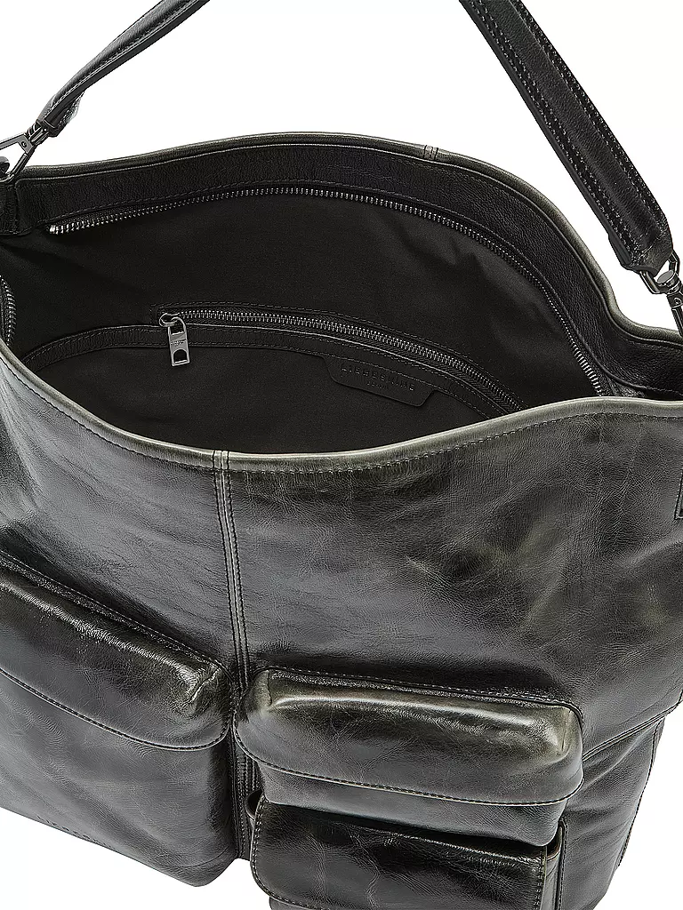 LIEBESKIND BERLIN | Ledertasche - Hobo Medium | schwarz