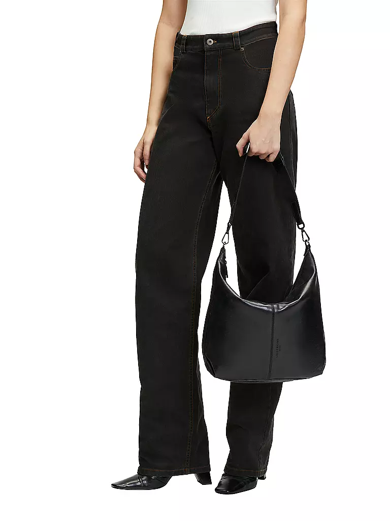 LIEBESKIND BERLIN | Ledertasche - Hobo PARIS Medium | schwarz