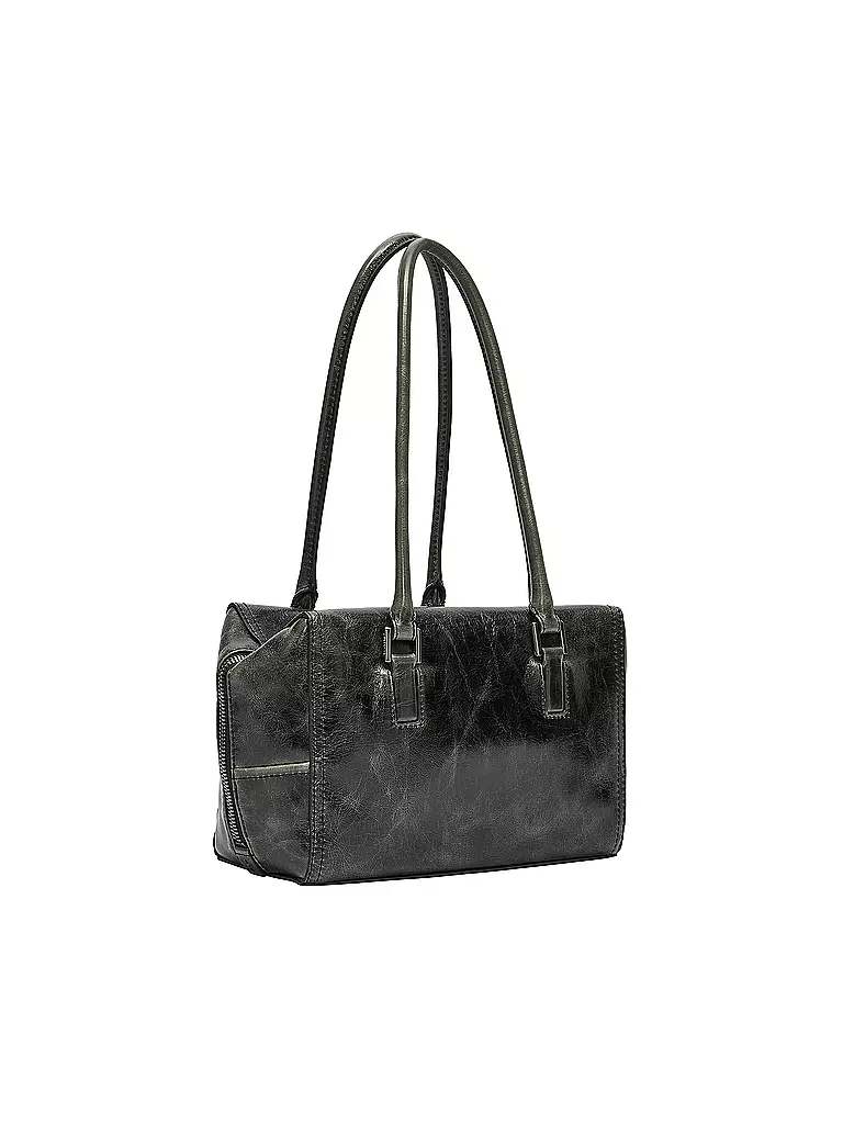 LIEBESKIND BERLIN | Ledertasche - Schultertasche LACK Small | schwarz