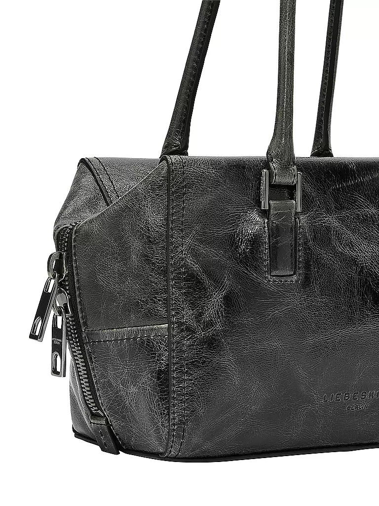 LIEBESKIND BERLIN | Ledertasche - Schultertasche LACK Small | schwarz