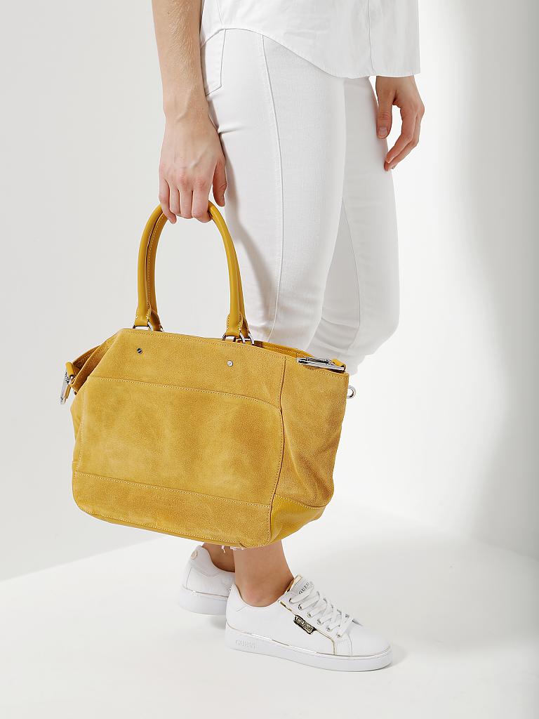 LIEBESKIND BERLIN | Ledertasche - Shopper "Folded" M | gelb