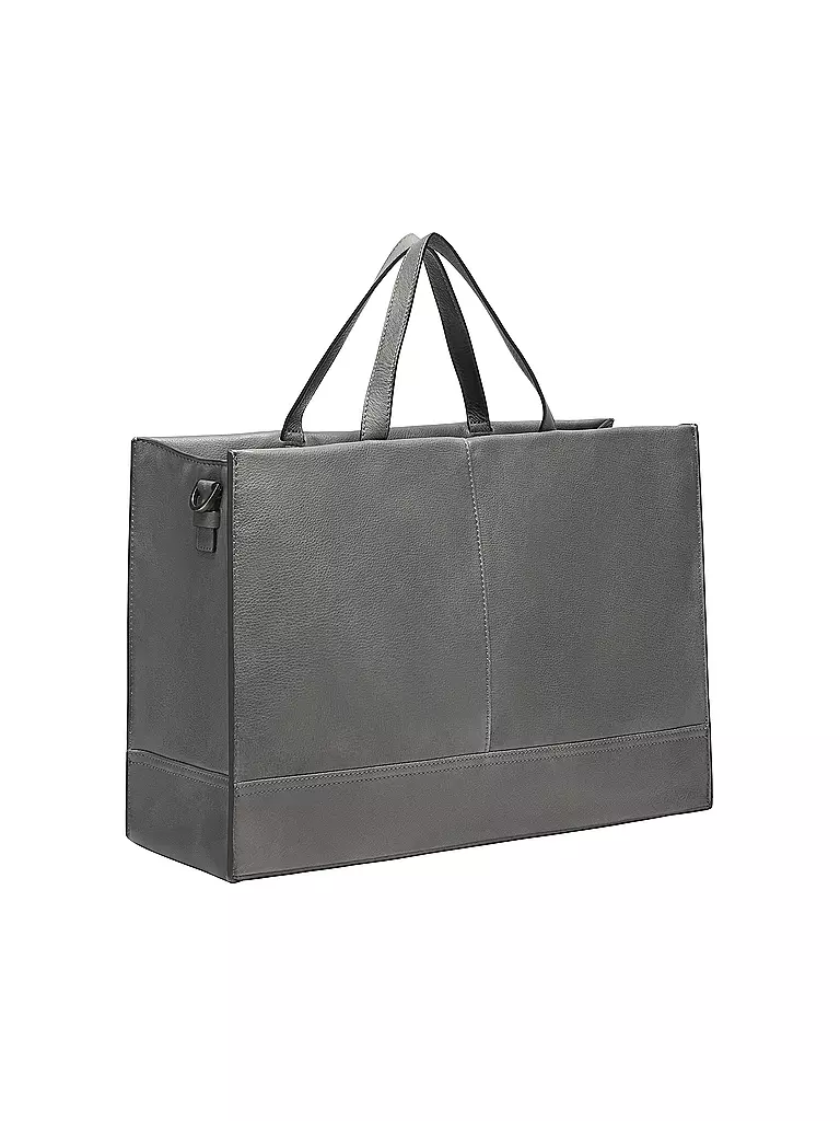 LIEBESKIND BERLIN | Ledertasche - Tote Bag LOU SATCHEL Medium | grau
