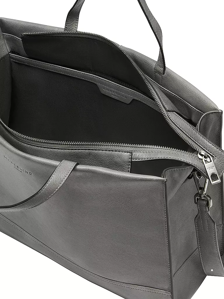 LIEBESKIND BERLIN | Ledertasche - Tote Bag LOU SATCHEL Medium | grau