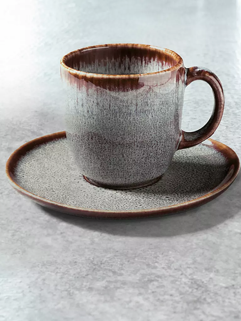 LIKE BY VILLEROY & BOCH | Kaffeeuntertasse 15,5cm lave beige | dunkelgrün