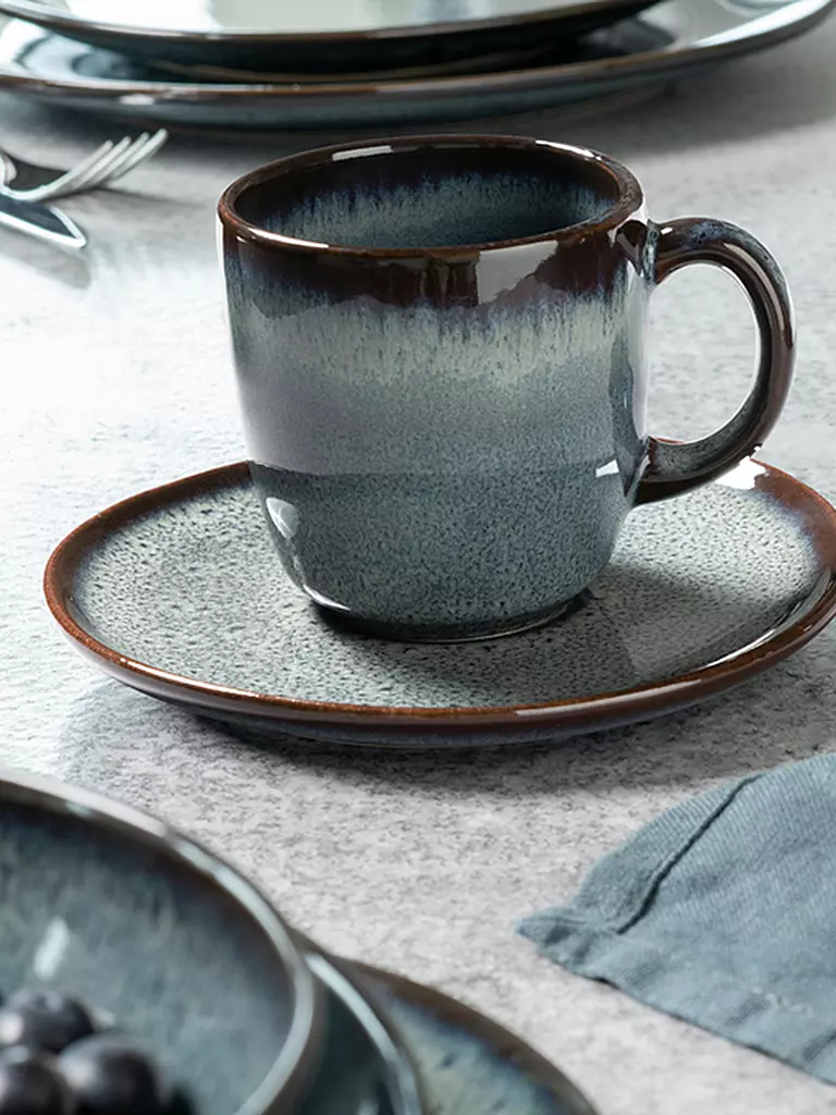 LIKE BY VILLEROY & BOCH | Kaffeeuntertasse 15,5cm lave gris | dunkelgrün