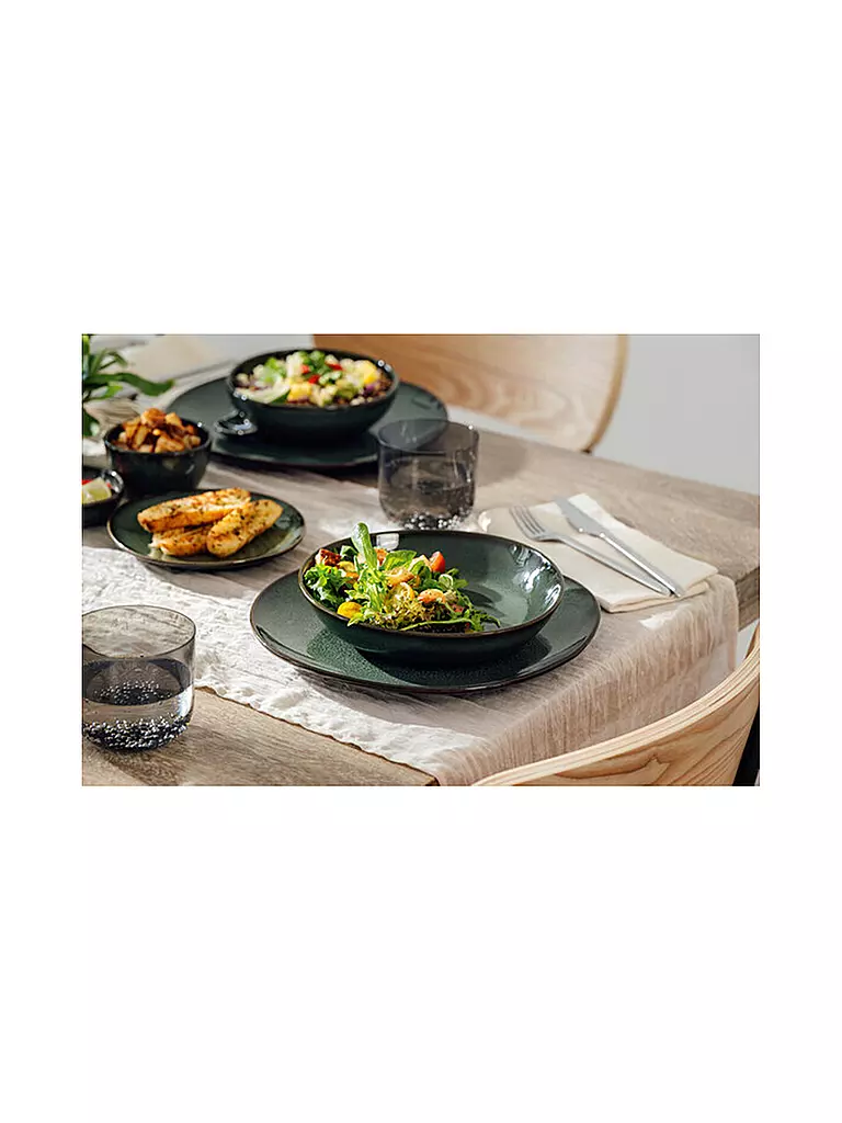 LIKE BY VILLEROY & BOCH | Schale flach LAVE VERT 21cm | dunkelgrün