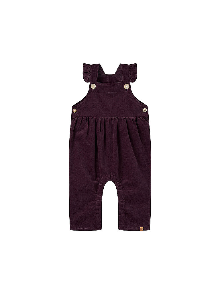 LIL ATELIER Baby Latzhose WARNHINWEIS: Von Feuer fernhalten! dunkelrot | 86