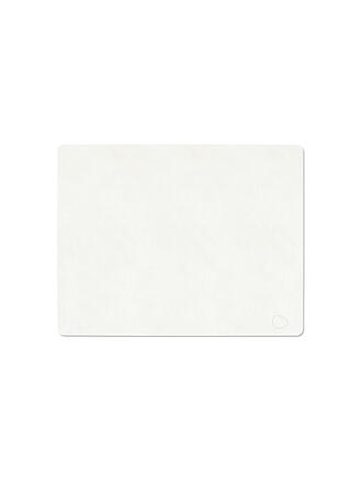 LIND DNA | Leder-Platzset NUPO eckig 35x45cm Pure White