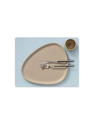 LIND DNA | Leder-Platzset NUPO eckig 35x45cm Soft Sky