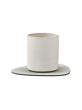 LIND DNA | Leder-Untersetzer oval NUPO 11x13cm Metallic