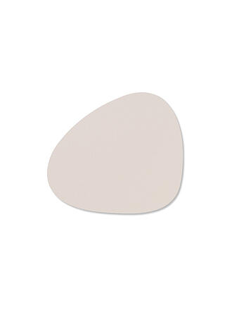 LIND DNA | Leder-Untersetzer oval NUPO 11x13cm Soft Nude