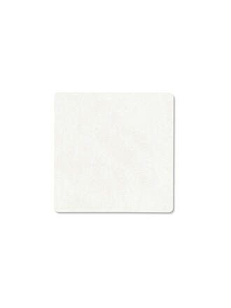 LIND DNA | Leder-Untersetzer eckig NUPO 10x10cm Pure White