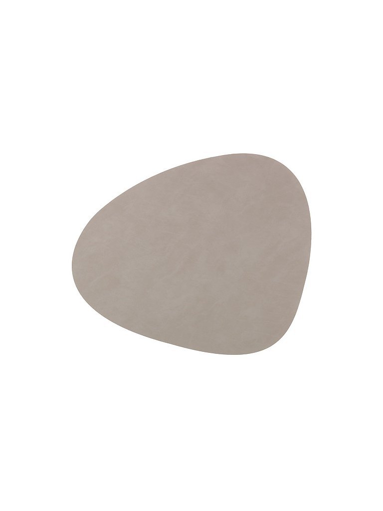 LIND DNA Leder-Platzset Nupo oval 37x44cm hellgrau