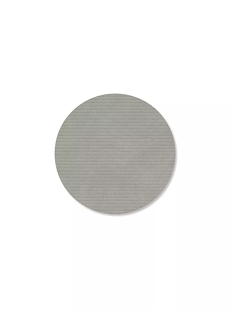 LIND DNA |  Glasuntersetzer 10cm CORDUROY RUND Light Grey | hellgrau