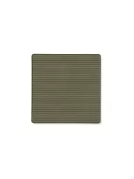 LIND DNA |  Glasuntersetzer 10x10cm CORDUROY ECKIG Light Grey | dunkelgrün