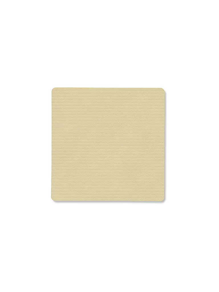 LIND DNA |  Glasuntersetzer 10x10cm CORDUROY ECKIG Lemon Sorbet  | beige