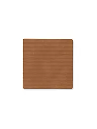 LIND DNA |  Glasuntersetzer 10x10cm CORDUROY ECKIG Light Grey | braun