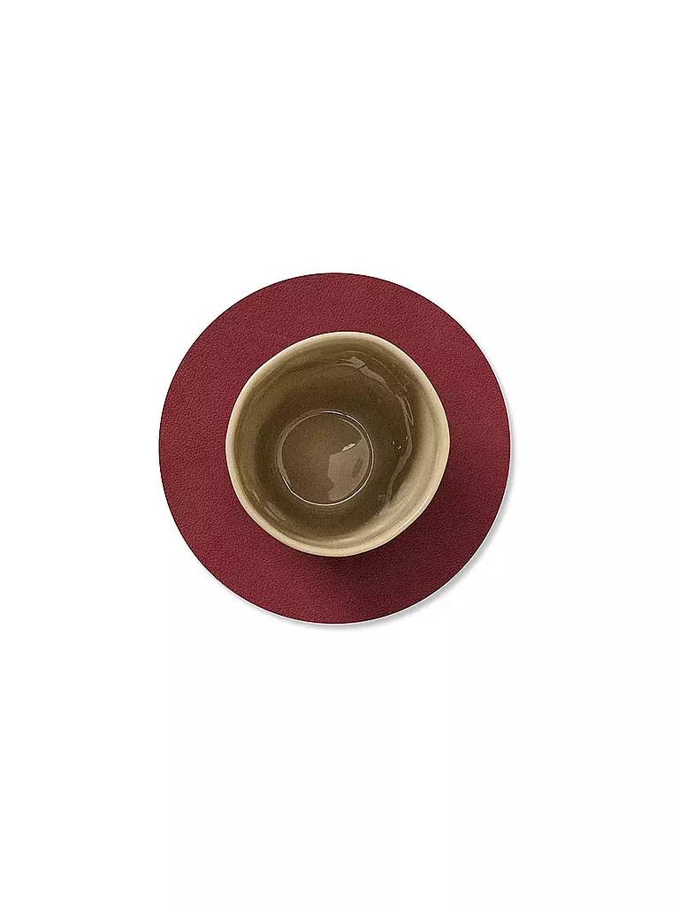 LIND DNA | Glasuntersetzer 10cm CIRCLE Yellow  | rot