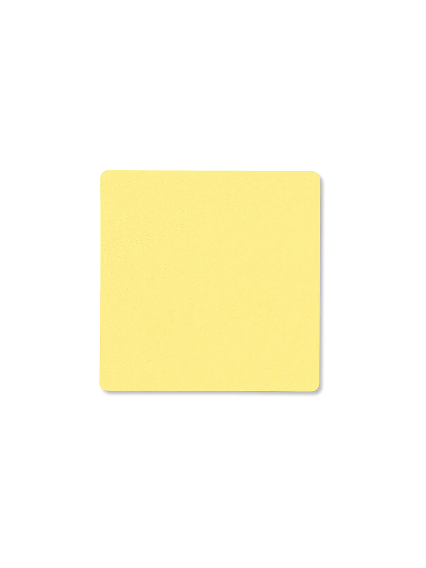 LIND DNA | Leder Untersetzer eckig 10x10cm Caviar | gelb