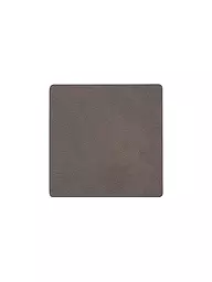 LIND DNA | Leder-Untersetzer eckig 10x10cm Pastel Green | braun