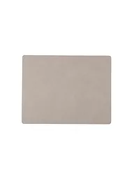 LIND DNA | Leder-Platzset "Nupo" eckig 35x45cm | hellgrau