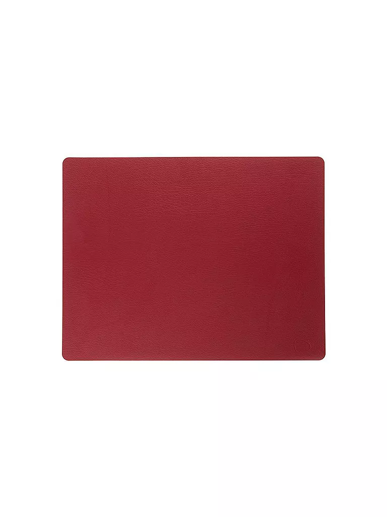 LIND DNA | Leder-Platzset "Nupo" eckig 35x45cm | rot