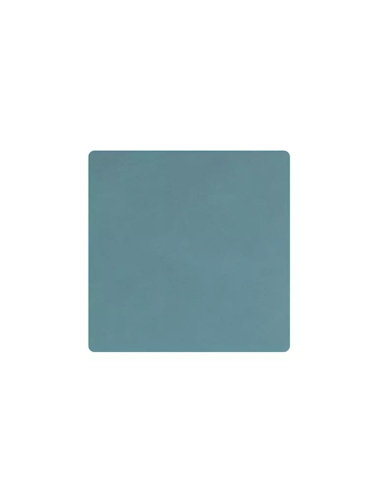 LIND DNA | Leder-Untersetzer eckig 10x10cm Light Blue | hellblau