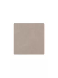 LIND DNA | Leder-Untersetzer eckig 10x10cm Pastel Green | hellgrau
