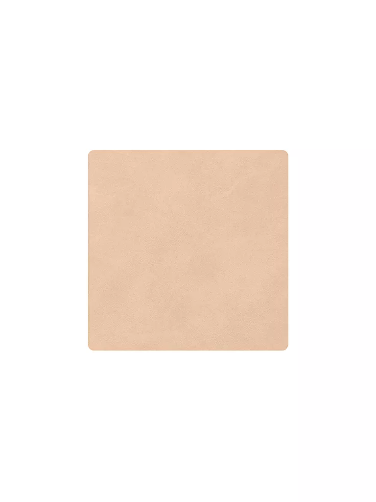 LIND DNA | Leder-Untersetzer eckig Nupo 10x10cm Sand | camel