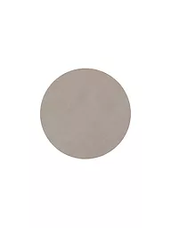 LIND DNA | Leder-Untersetzer rund 10cm Olive Green | hellgrau
