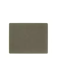 LIND DNA | Tischset 35x45cm CORDUROY ECKIG Light Grey | dunkelgrün