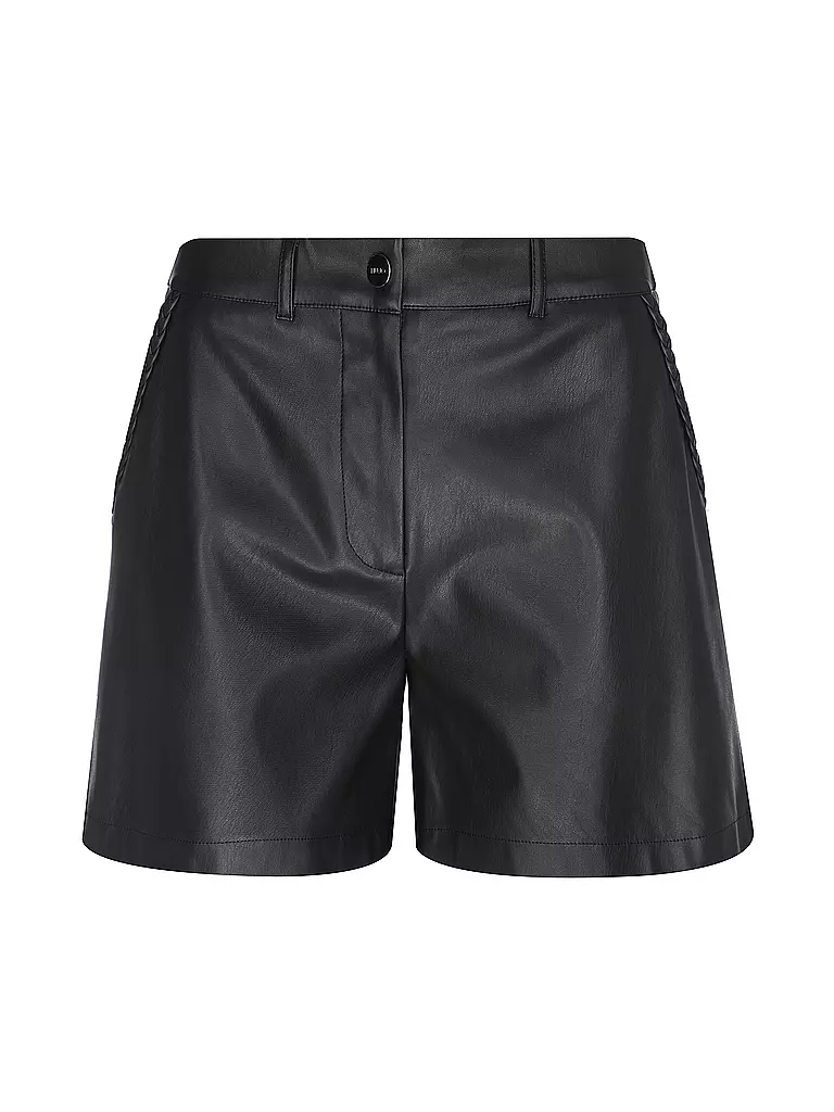 LIU JO | Shorts in Lederoptik SPALMATO | schwarz